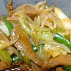 豚レバ野菜炒めご飯